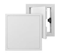 Aluminium Access Panel 300x300mm, Flush Fit Inspection Hatch for Wall & Ceiling, Push-to-Open Maintenance Door, Paintable Plasterboard Revision Flap for Plumbing(White,300x400mm)