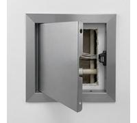 Aluminium Access Panel 300x300mm, Paintable Flush Fit Inspection Hatch with Push-Click Mechanism, Concealed Hinge for Wall & Ceiling Drywall, Plumbing & Electrical(Gray,20x50cm)