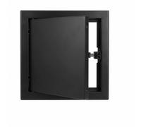 Aluminium Access Panel for Wall and Ceiling Inspection,8×8 inch Magnetic Flush Fit Hatch for Plasterboard, Conceals Meters, Pipes, HVAC Cables, and Wiring Projects(Black,250 x350 mm)