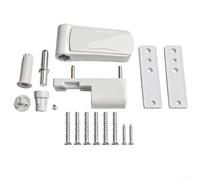 Aluminium Adjustable Door Flag Hinge 3D Mute Buffer Silent Closing for Double Glazing UPVC Doors White Heavy Duty Hardware