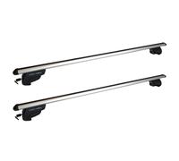 Green Valley Complete Pair Of Aerodynamic Universal Fit Roof Rack Bars, For Vehicles With Open Raised Roof Rails 130Cm