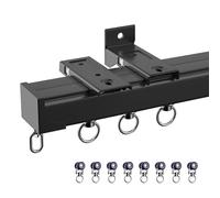 Aluminium ain Track Flexible Room Divider Rods ain Rails & Hardware for Easy Gliding Ceiling or Wall Mount 340cm Length (France)