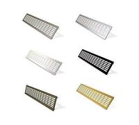 Aluminium Air Vent Grille/Cooker Cabinet Vent/Under Cupboard Heater Grilles (White, 80mm x 400mm)