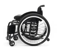 Aluminium All Terrain Sports Wheelchair, Portable Transport Chairs, Mute, Handbrakes, Quick Release Rear Wheels, Easy to Carry for Teenagers, Adults, Seniors(Silvery,36cm/14.1in)