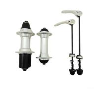 Aluminium Alloy 32 Hole Bicycle Hub Set, Front 100mm and Rear 135mm for 7-10 Speed Cassettes and V Brake Bikes, Lightweight Design for Mountain