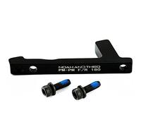 Aluminium Alloy 6061 Disc Brake Adapter Front 180mm POST MOUNT / PM Fork to POST MOUNT / PM Brake Caliper BLACK compatible with all brands such as SHIMANO, TEKTRO, HOPE, MAGURA, PROMAX, AVID, HAYES, FORMULA, QUAD, etc.