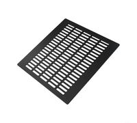 Aluminium Alloy Air Vent Cover Perforated Ventilation Grille Panel for Cabinets Wardrobes Cupboards Moisture Control Cooling Air Flow, Stylish Sleek Design,(Black 300x300mm)