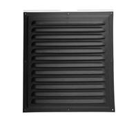 Aluminium Alloy Air Vent Grille, 30x30cm Square Metal Louver Cover for Wall Ceiling, Epoxy Coated Ventilation Plate, Black