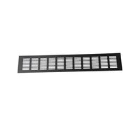 Aluminium Alloy Air Vent Grille, Black Rectangular Ventilation Cover for Cabinets, Wardrobes, Cupboards, Kitchen or Bathroom Extractor Fan, 80 x 150mm