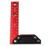 Aluminium Alloy Angle Measuring Ruler and Carpenter Square, Double-Sided 45/90 Degree L-Shape Framing Tool for Precise Drawing and Layout Work in Woodworking(150mm)