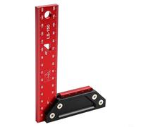 Aluminium Alloy Angle Measuring Ruler Carpenter Square Tool with Double-Sided Scale for Precise 45/90 Degree Drawing and Framing Work(150mm)