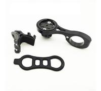 Aluminium Alloy Bike Computer Mount for 22.2mm Handlebar, Compatible with Garmin/Wahoo/Bryton/Cateye, Includes Light Holder nd Band, Black(B)