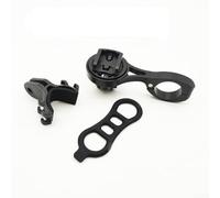 Aluminium Alloy Bike Computer Mount for 22.2mm Handlebar, Compatible with Garmin/Wahoo/Bryton/Cateye, Includes Light Holder and Rubber Band, Black(D)