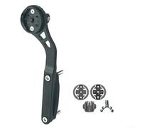 Aluminium Alloy Bike Computer Mount For Garmin For Bryton For Wahoo For Cateye, Road Bicycle Integrated Handlebar Bracket With Light Stand, Dual Side Install, Black, 150mm Length(Right Mounting)