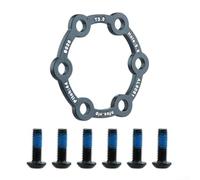 Aluminium Alloy Brake Disc Spacer for Electric Scooter and Bicycle, 6-Hole Hub Heightening Pad with Screws, Black 60mm Caliper Shim for Cycling Parts(3mm)