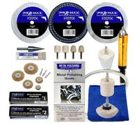 Aluminium Alloy Brass Copper Metal Polishing Buffing Kit 15pc 3" x 1/2" Pro-Max
