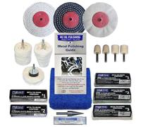 Aluminium Alloy Brass Steel Metal Polishing Buffing Kit 17pc 3" x 1/2" Pro-Max