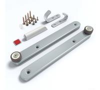 Aluminium Alloy Cabinet Lift System for Wooden Door Panels up to 18mm, Quiet Smooth Operation with Silent Pulleys, Easy Install Furniture Hardware, Folding Door Rails