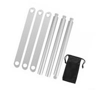 Aluminium Alloy Camping Stove Rack, Portable Folding Tripod Pot Holder With 1/4 Inch Thread, For Outdoor Hiking And Campfire Cooking, Lightweight Black Silver Stand(Silver)