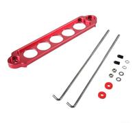 Aluminium Alloy Car Bracket 5 Hole Mount for Cars Trucks Trailers - Secure Anti-Shake Fixation Plate Black Red 24.4x9.8cm(Red)