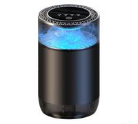 Aluminium Alloy Car Fragrance Diffuser Auto Sensor | Waterfall visual design, 5μm fine for mist, rechargeable for battery, fits cup holders, modern car interior(B)