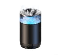 Aluminium Alloy Car Fragrance Diffuser Auto Sensor | Waterfall visual design, 5μm fine for mist, rechargeable for battery, fits cup holders, modern car interior(A)