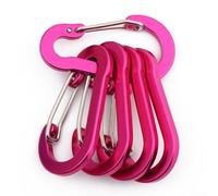Aluminium Alloy Carabiner Clips 50mm 5-Pack Lightweight