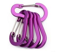 Aluminium Alloy Carabiner Clips 50mm 5-Pack Lightweight