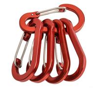 Aluminium Alloy Carabiner Clips 50mm 5-Pack Lightweight