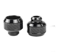 Aluminium Alloy Carbon Fibre Motorcycle Crash Pads Pair Shockproof Wheel Protection for Most E-Scooters & Motorbikes(Black)
