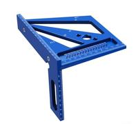 Aluminium Alloy Carpenter Square 4th Gen Precision Etched Marking Gauge Dual Scale Joinery Tool 112x79mm(Blue Inch)