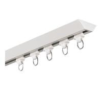 Aluminium Alloy Ceiling Curtain Track SystemNano Silence Rail for Living Room Bedroom Shower DividerWhite 130cm (130cm x 1) Easy Installation Smooth Gliding