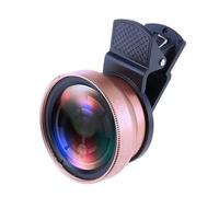 Aluminium Alloy Cellphone Wide-angle Lens Universal Professional Dustproof Photography Portable Clip Lenses Accessories, Rose Gold (Rose Gold)