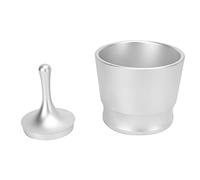 Aluminium Alloy Coffee Dosing Cup Large Capacity Comfortable Design for Home, Cafe Silver 51mm