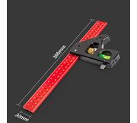 Aluminium Alloy Combination Square 30/40/60cm Angles Ruler with 45°/90° Measuring, Level and Marking Needle for Precise Woodworking, Furniture Building, Framing and Cabinet Installation（30CM）