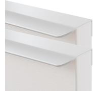 Aluminium Alloy Concealed Pull Kitchen Cupboard Handles Sliding Door Handle Finger Edge Pull Invisible Door Knob Cabinet Handle Drawer Handles White 2 Piece (Length 1200mm)