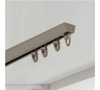 Aluminium Alloy Curtain Rail Track Ceiling Mount Conjoined Nano Silence System for Smooth Glide & Silent Operation Adjustable Bay Window Drapes 7.9/26ft (Champagne)