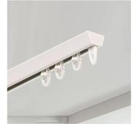Aluminium Alloy Curtain Rail Track Ceiling Mount Smooth Glide Nano Silence System for Bay Windows & Balconies Cuttable 4.88m/16ft White Silent Operation