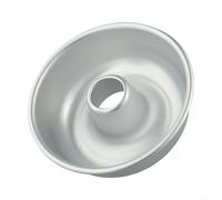 Aluminium Alloy Donut Pan Non-Stick Baking Silver Donut Maker Pan Heat Resistant Aluminium for mini Doughnut Baking Tin for Home Kitchen Use Large Donut Pan 23.5cm Professional Bakeware Tool (H03)