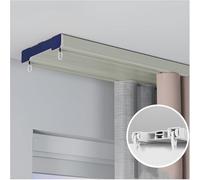 Aluminium Alloy Double Curtain Track - Silent Rolling Ceiling Mount Conjoined Rail for Smooth Operation Heavy-Duty Easy Installation Ideal for Home & Office Décor