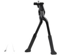 Aluminium Alloy Double Leg Kickstand for 24-29 Inch Bikes, Adjustable Height Bicycle Center Mount Stand with Non-Slip Rubber Feet, Heavy Duty Parking Support