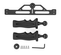 Aluminium Alloy Dual Handheld Hand Grip Diving Flashlight Bracket Underwater Sports Camera Holder Stabilizer for Diving Photography and Underwater Videography Durable Lightweight