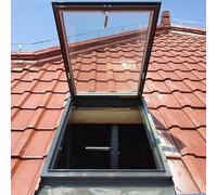 Aluminium Alloy Egress Window Replacement - Rainproof Sealed Basement Window with Double-Layer Tempered Glass for Attic and Roof Hatch