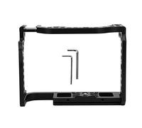 Aluminium Alloy Extension Cage for EOS R Mirrorless Camera, Lightweight with Multi 1/4'' Holes and Cold Shoe - Durable CNC Precision, Universal Photography Accessory