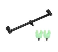 Aluminium Alloy Fishing Rod Bracket, Adjustable Portable Fish Pole Rest with Luminous Green Finish, Silicone - Gripped Rod Holder for Outdoor Fishing on Rivers Lakes Boats (2 heads 25cm bracket +