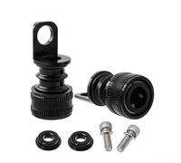 Aluminium Alloy Foldable Bicycle Pedal Quick Release Kit, M10 Bracket with 3 Installation Methods, Compatible with Standard 10mm & M5 Holes for Cycling(A couple of black)