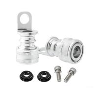 Aluminium Alloy Foldable Bicycle Pedal Quick Release Kit, M10 Bracket with 3 Installation Methods, Compatible with Standard 10mm & M5 Holes for Cycling(One pair of silver)