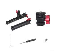 Aluminium Alloy Folding Action Camera Handle, Carbon Fiber Stabilizers Black Grip with Quick Release Switch for DJI RS4 Pro, RS3, RSC2