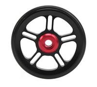 Aluminium Alloy Folding Bicycle Auxiliary Easywheel, 6cm Diameter, Lightweight Durable Design - CNC Cutting Precision, Smooth Rolling, Perfect for Bikes