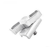 Aluminium Alloy Folding Clamp for Brompton NEO Bike, Secure Head Tube Stem Bracket Lock with Anodized Finish, Precision Fit Crossbeam Release Mechanism to Eliminate Rattle(A-silver)